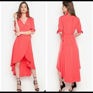 Topshop - Orange Wrap Dress